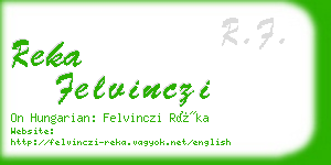 reka felvinczi business card